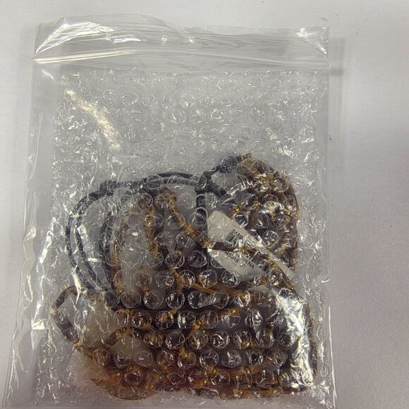 J Jill Tri Strand Wooden Bead and Brass Bohemian Statement Necklace - Picture 10 of 10